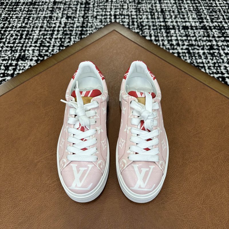 Louis Vuitton Louis Vuitton Pink Leather Fashion Sneakers 0079 Size US 7.5 / EU 40-41 - 2 Thumbnail