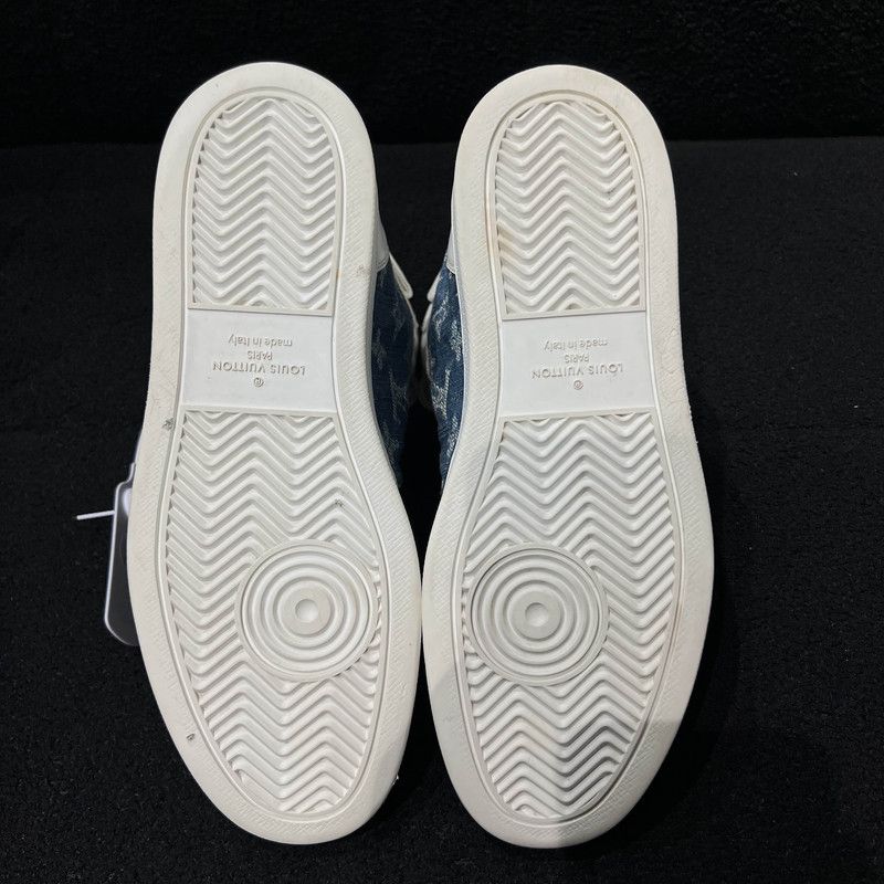 Louis Vuitton Louis Vuitton Rivoli High-Top Sneakers in White and Blue 0079 Size US 7.5 / EU 40-41 - 4 Thumbnail