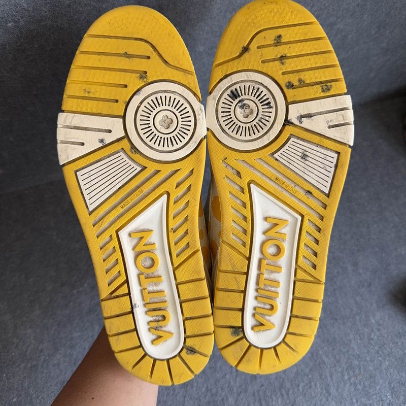 Louis Vuitton Yayoi Kusama x Louis Vuitton White Yellow Trainers 0079 Size US 8 / EU 41 - 4 Thumbnail