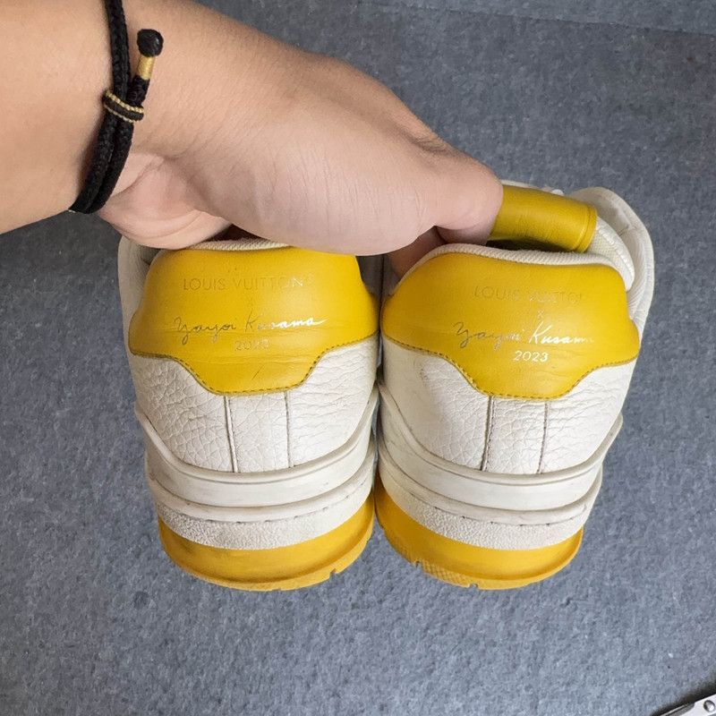 Louis Vuitton Yayoi Kusama x Louis Vuitton White Yellow Trainers 0079 Size US 8 / EU 41 - 3 Thumbnail