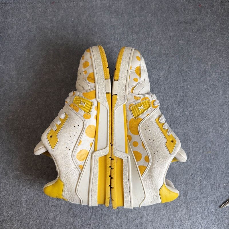 Louis Vuitton Yayoi Kusama x Louis Vuitton White Yellow Trainers 0079 Size US 8 / EU 41 - 6 Thumbnail