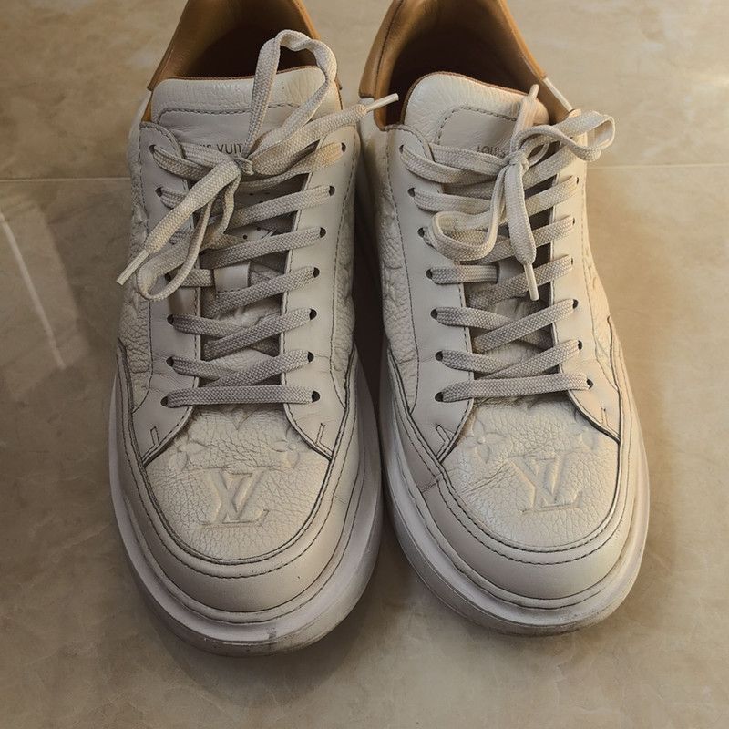 Louis Vuitton Louis Vuitton Beverly Hills Leather Sneakers in White 0079 Size US 9 / EU 42 - 2 Thumbnail