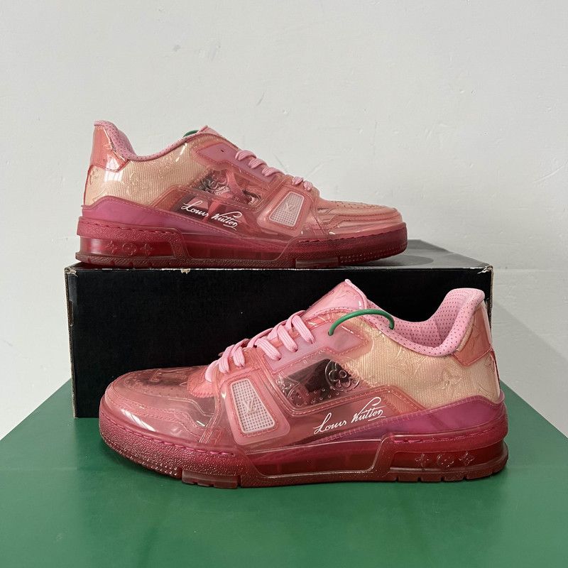 Louis Vuitton Louis Vuitton Pink PVC Low-Top Sneakers 0079 Size US 7.5 / EU 40-41 - 7 Thumbnail