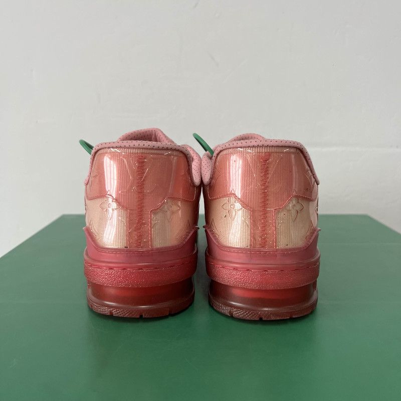 Louis Vuitton Louis Vuitton Pink PVC Low-Top Sneakers 0079 Size US 7.5 / EU 40-41 - 3 Thumbnail