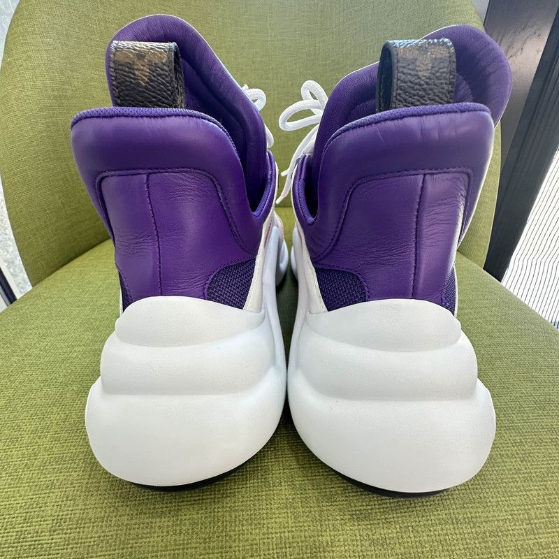 Louis Vuitton Louis Vuitton Archlight Sneakers in White and Purple 0079 Size US 5.5 / EU 38 - 3 Thumbnail