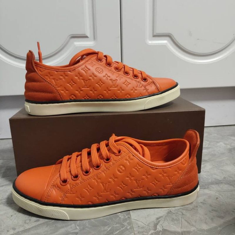 Louis Vuitton Louis Vuitton Casual Sneakers in Bright Orange 0079 Size US 5.5 / EU 38 - 7 Thumbnail
