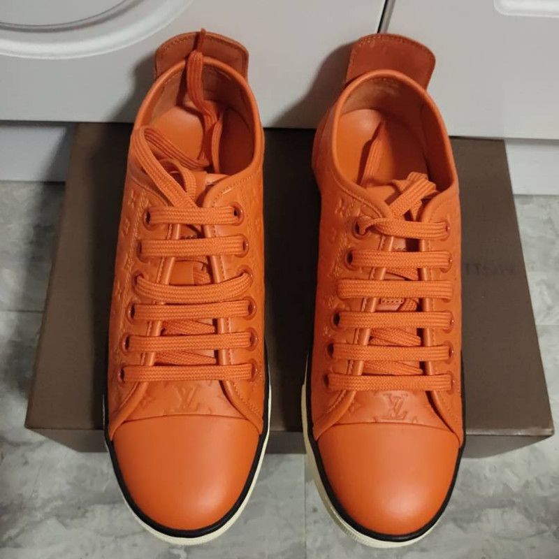 Louis Vuitton Louis Vuitton Casual Sneakers in Bright Orange 0079 Size US 5.5 / EU 38 - 2 Thumbnail