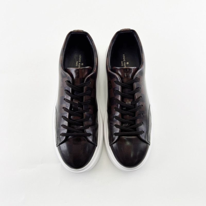 Louis Vuitton Louis Vuitton Beverly Hills Brown Leather Sneakers 0079 Size US 9 / EU 42 - 2 Thumbnail