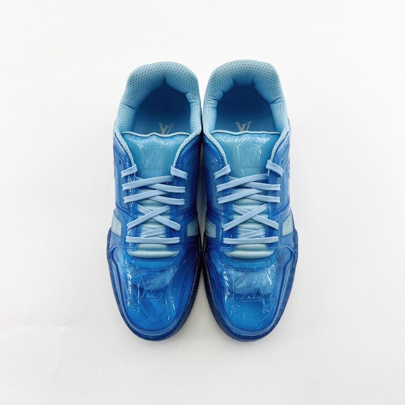 Louis Vuitton Louis Vuitton Blue Trainer Low-Top Sneakers 0079 Size US 8 / EU 41 - 2 Thumbnail