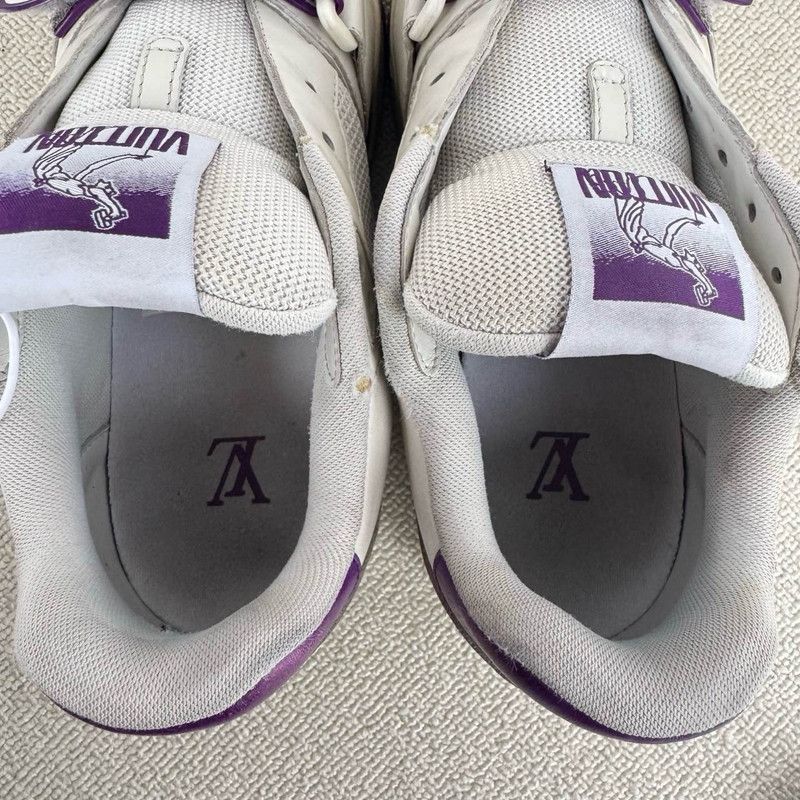 Louis Vuitton Louis Vuitton Trainer Casual Sneakers in White Purple 0079 Size US 7.5 / EU 40-41 - 8 Thumbnail
