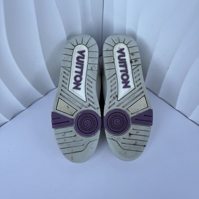 Louis Vuitton Louis Vuitton Trainer Casual Sneakers in White Purple 0079 Size US 7.5 / EU 40-41 - 4 Thumbnail