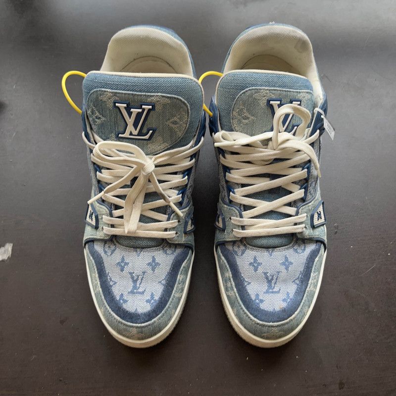 Louis Vuitton Louis Vuitton Denim Low-Top Trainers for Men 0079 Size US 8.5 / EU 41-42 - 2 Thumbnail
