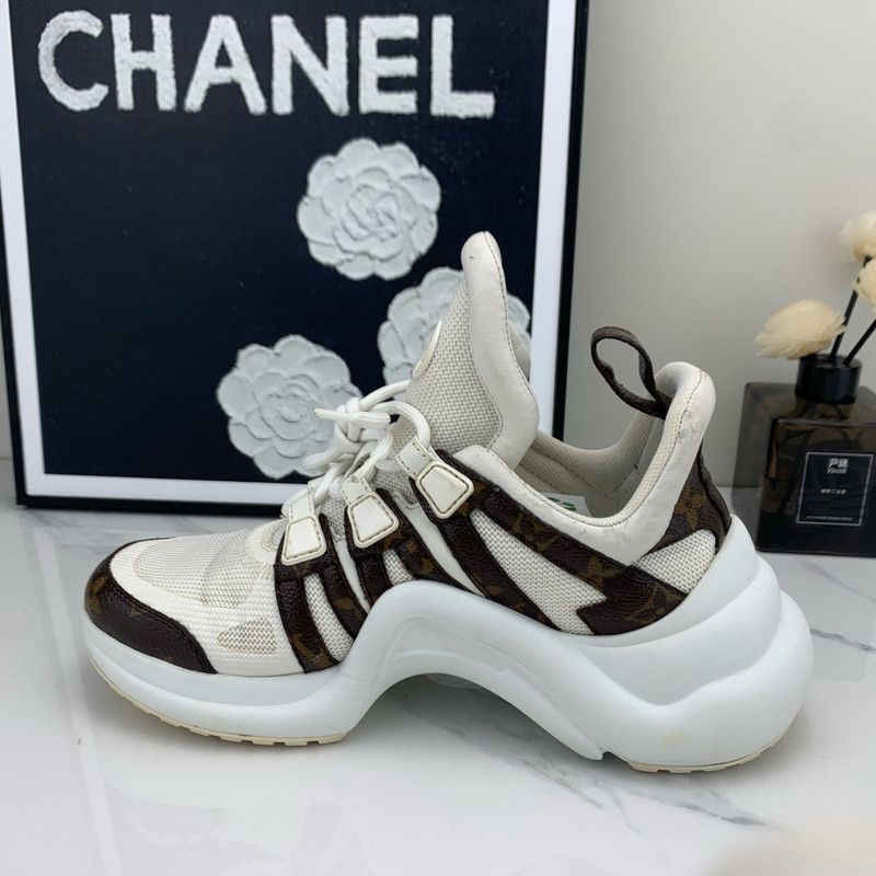 Louis Vuitton Louis Vuitton High-Top Thick Sole Sneakers 0079 Size US 5.5 / EU 38 - 9 Thumbnail