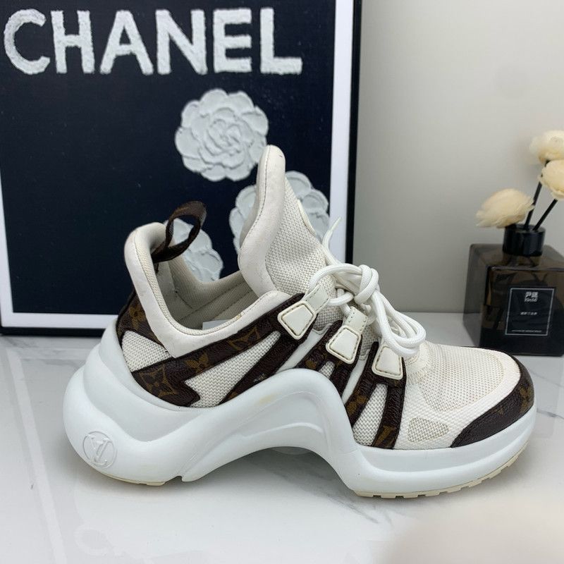 Louis Vuitton Louis Vuitton High-Top Thick Sole Sneakers 0079 Size US 5.5 / EU 38 - 8 Thumbnail
