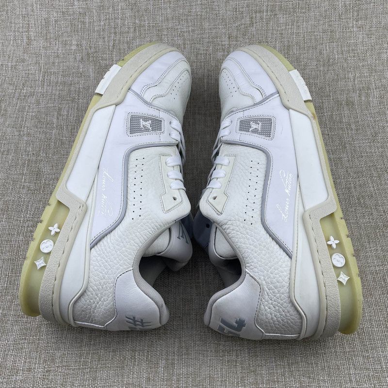 Louis Vuitton White Cement Low Top Sneakers 0079