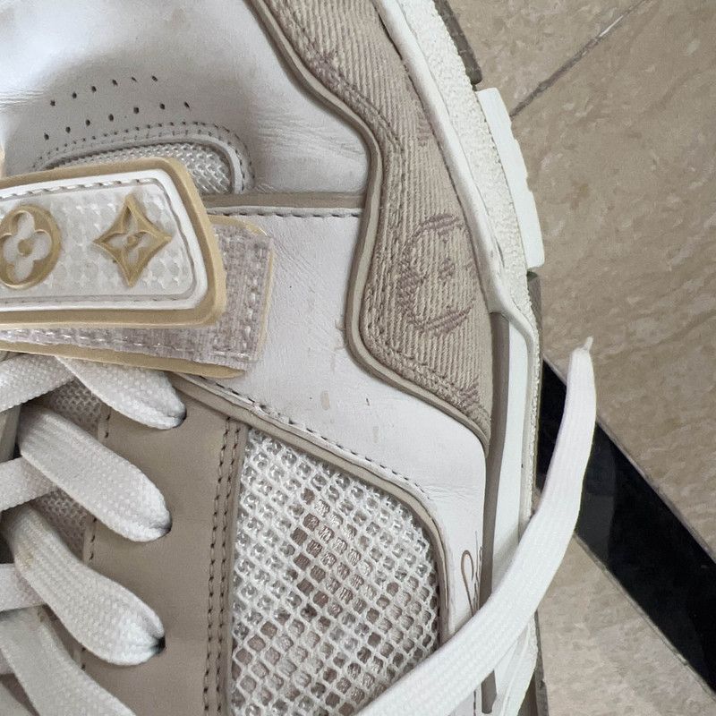 Louis Vuitton Louis Vuitton Trainer Beige Low-top Sneakers 0079 Size US 7.5 / EU 40-41 - 6 Thumbnail