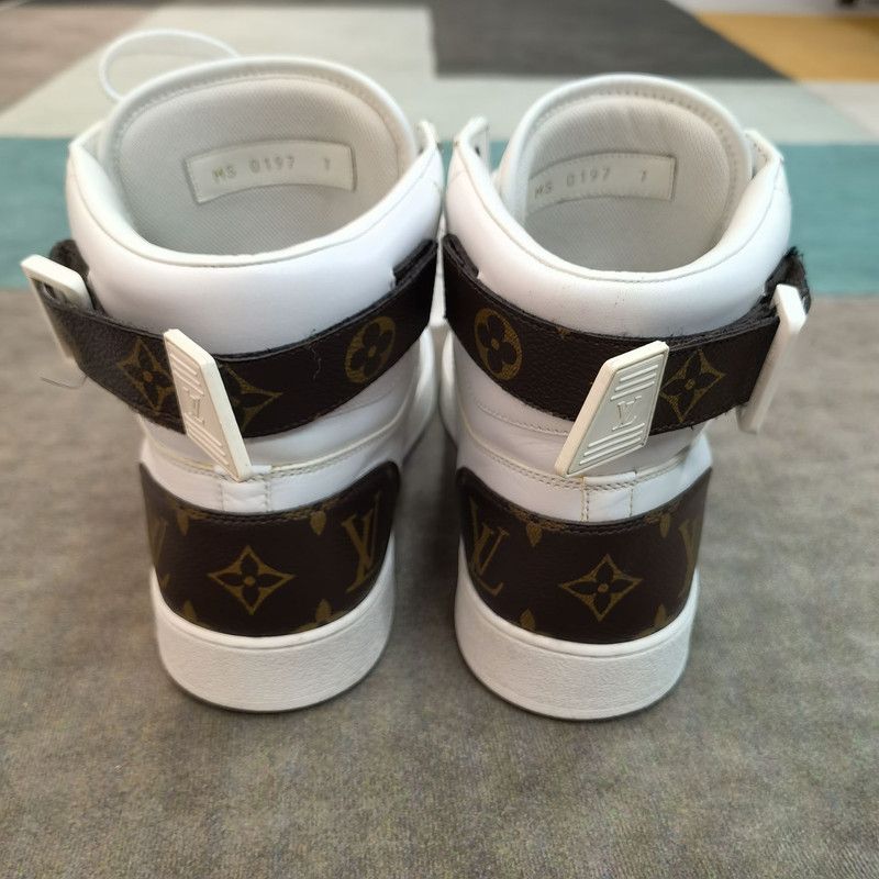 Louis Vuitton Louis Vuitton Brown Leather Fashion High-Top Sneakers 0079 Size US 8 / EU 41 - 3 Thumbnail