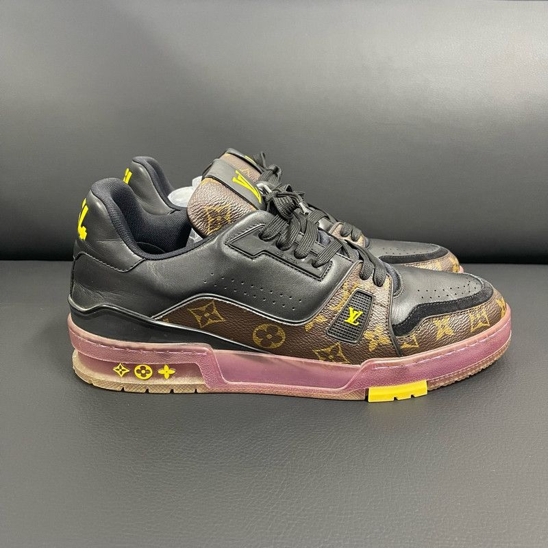 Louis Vuitton Louis Vuitton Trainer Casual Sneakers in Lakers Colors 0079 Size US 8.5 / EU 41-42 - 3 Thumbnail