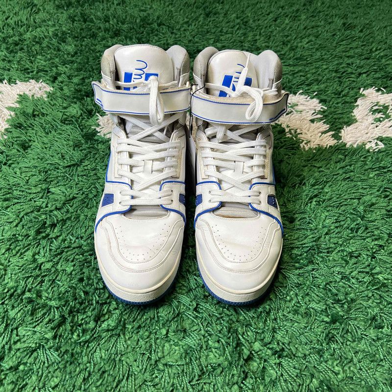 Louis Vuitton Louis Vuitton Trainer Logo Sneakers in Blue and White 0079 Size US 9 / EU 42 - 2 Thumbnail