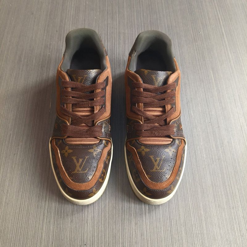 Louis Vuitton Louis Vuitton Brown Low-Top Trainer Sneakers 0079 Size US 7 / EU 40 - 2 Thumbnail