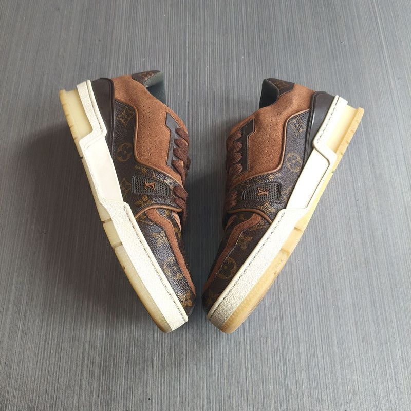 Louis Vuitton Louis Vuitton Brown Low-Top Trainer Sneakers 0079 Size US 7 / EU 40 - 9 Thumbnail