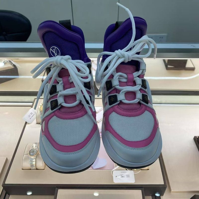 Louis Vuitton Louis Vuitton Archlight Sneakers in White Purple Pink 0079 Size US 5.5 / EU 38 - 2 Thumbnail