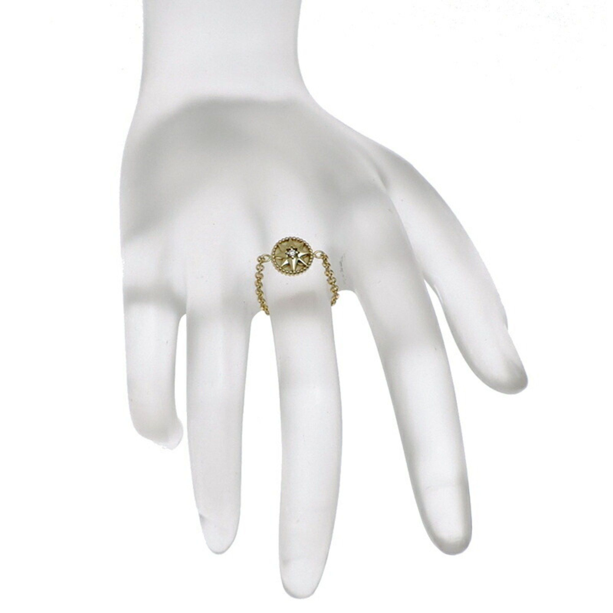 Dior Christian Dior Rose des Vents Chain Ring with 1 Diamond and