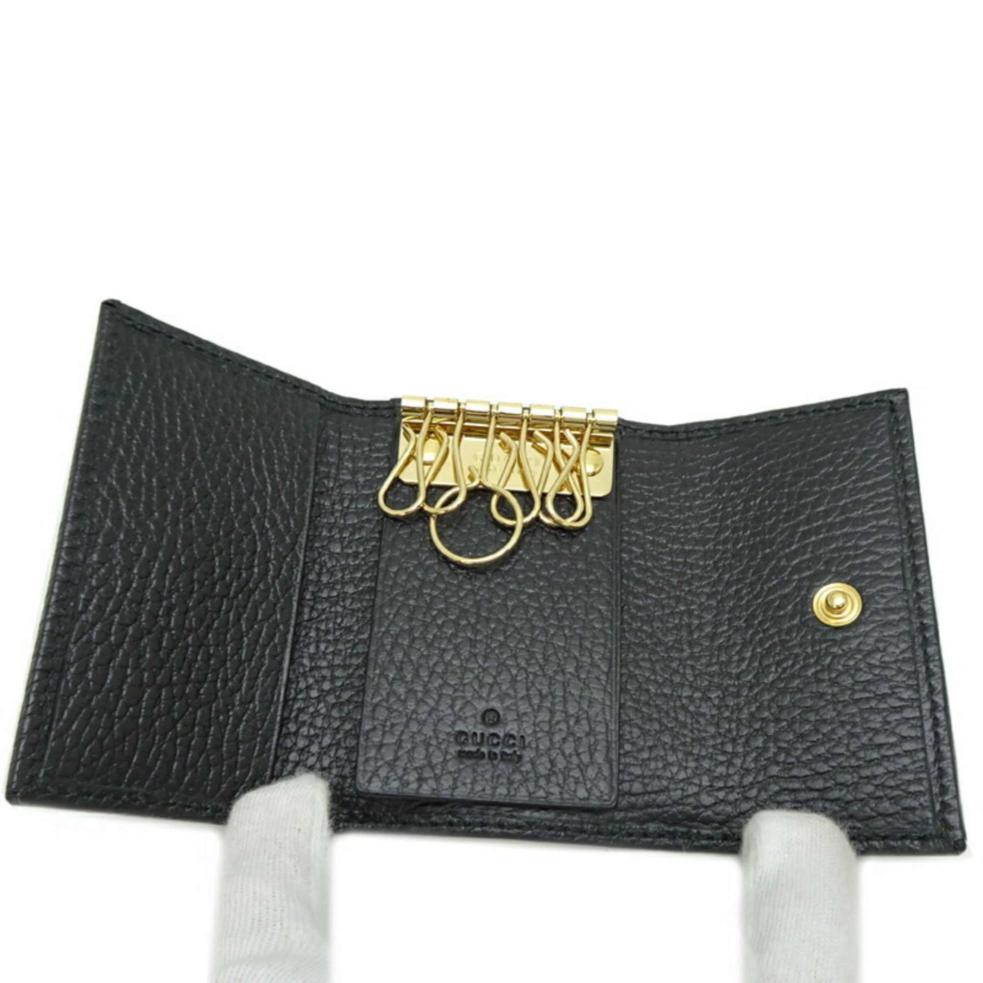 Gucci Gucci GG Marmont 6-ring women's key case 456118 in black leather Size ONE SIZE - 5 Thumbnail