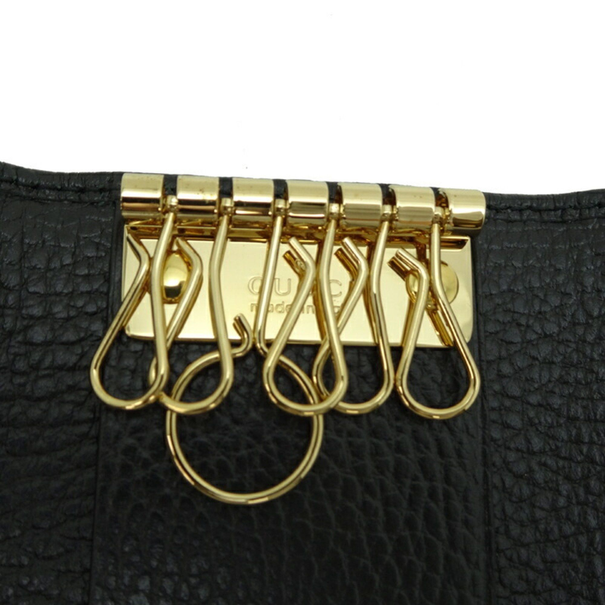 Gucci Gucci GG Marmont 6-ring women's key case 456118 in black leather Size ONE SIZE - 7 Thumbnail