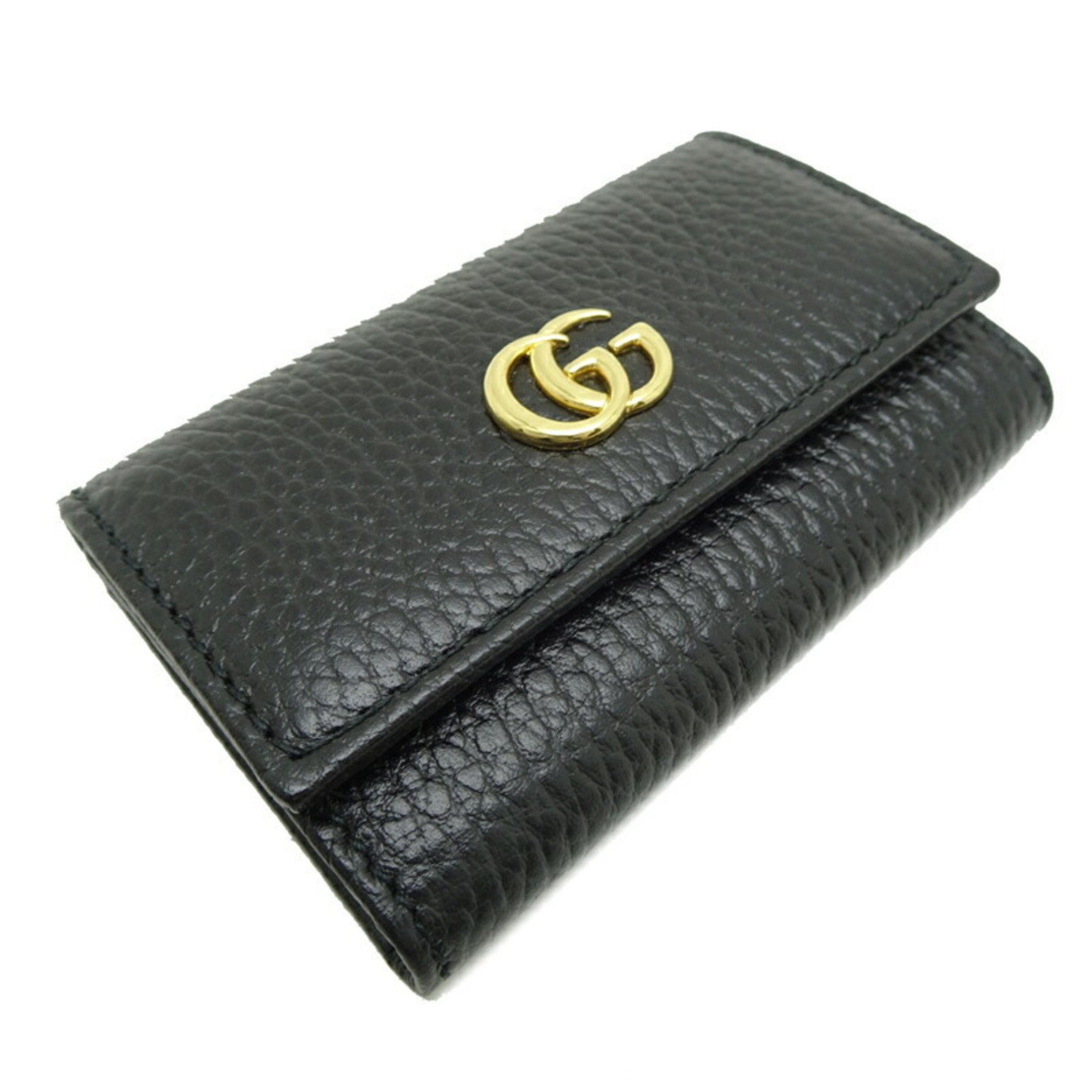 Gucci Gucci GG Marmont 6-ring women's key case 456118 in black leather Size ONE SIZE - 3 Thumbnail