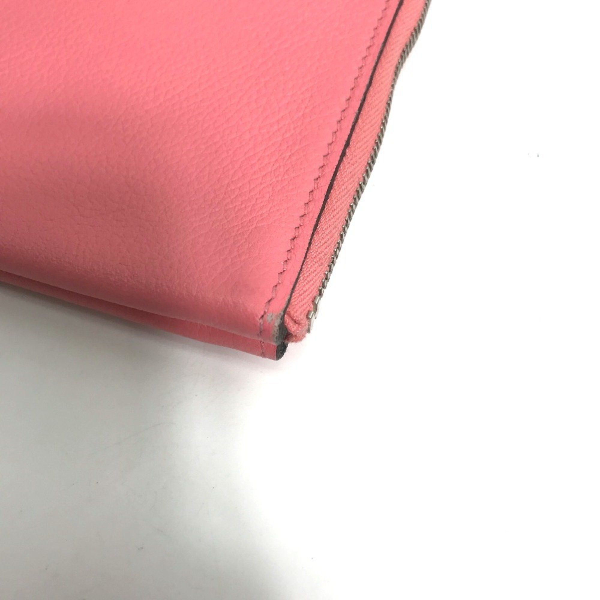 HERMES Atout GM Pouch Evercolor Women's Rose Azalee Pink