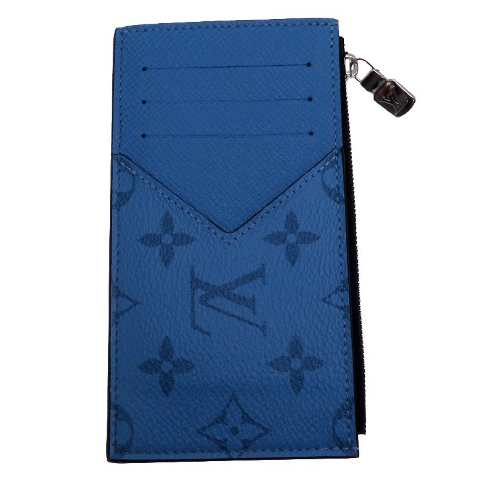 Louis Vuitton Louis Vuitton Coin and Card Holder, Women's Men's Case, M30425, Taiga Rama, Blue Size ONE SIZE - 2 Thumbnail