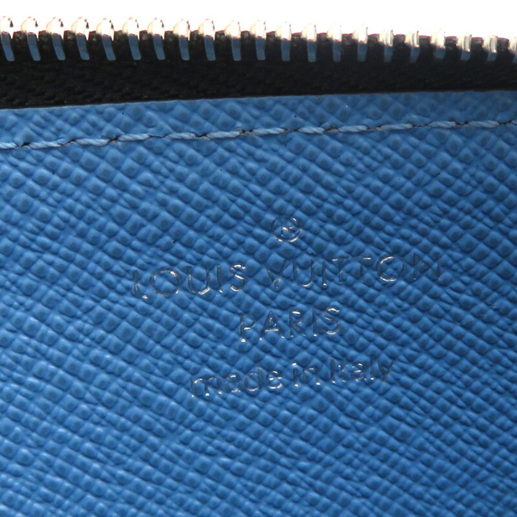 Louis Vuitton Louis Vuitton Coin and Card Holder, Women's Men's Case, M30425, Taiga Rama, Blue Size ONE SIZE - 9 Thumbnail