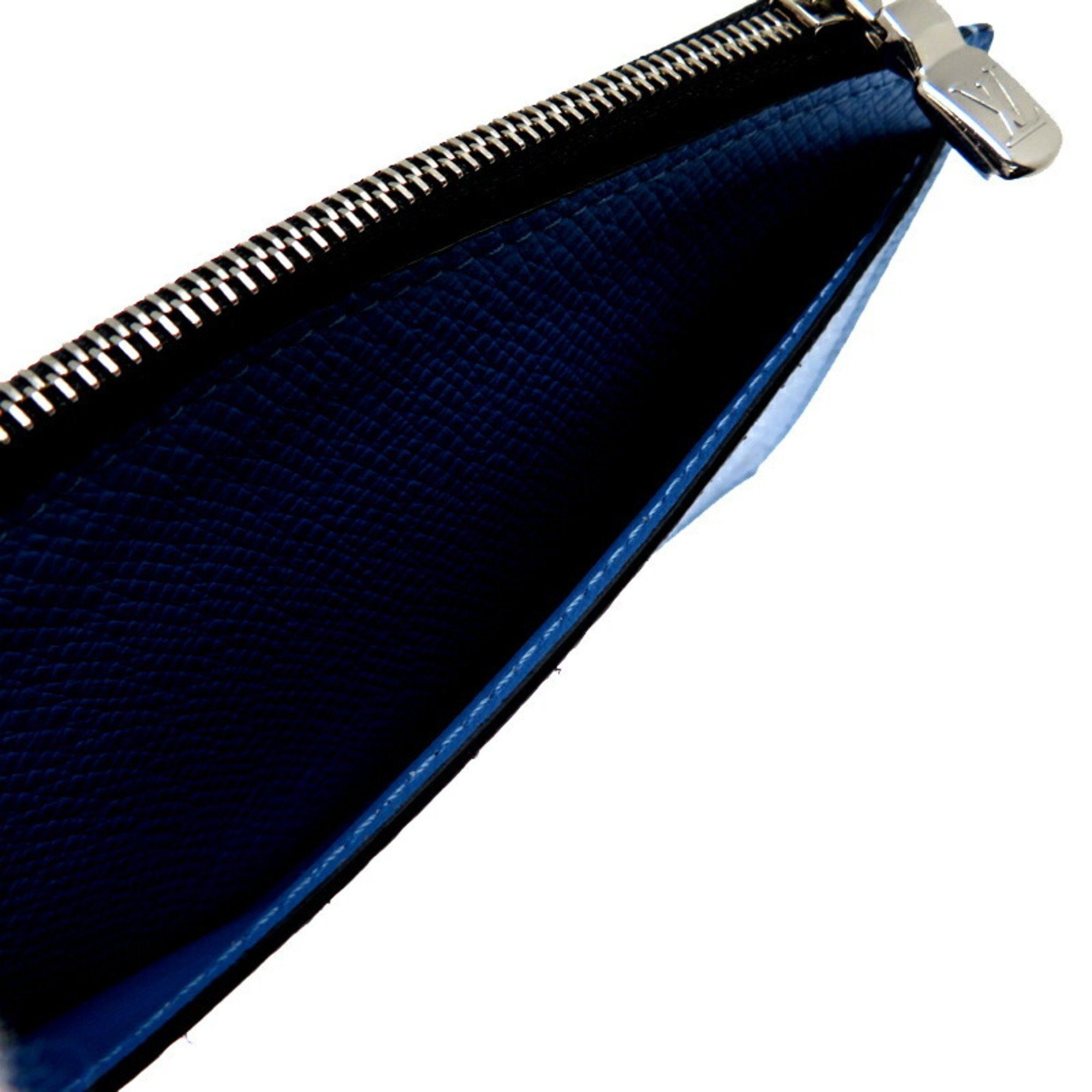 Louis Vuitton Louis Vuitton Coin and Card Holder, Women's Men's Case, M30425, Taiga Rama, Blue Size ONE SIZE - 6 Thumbnail