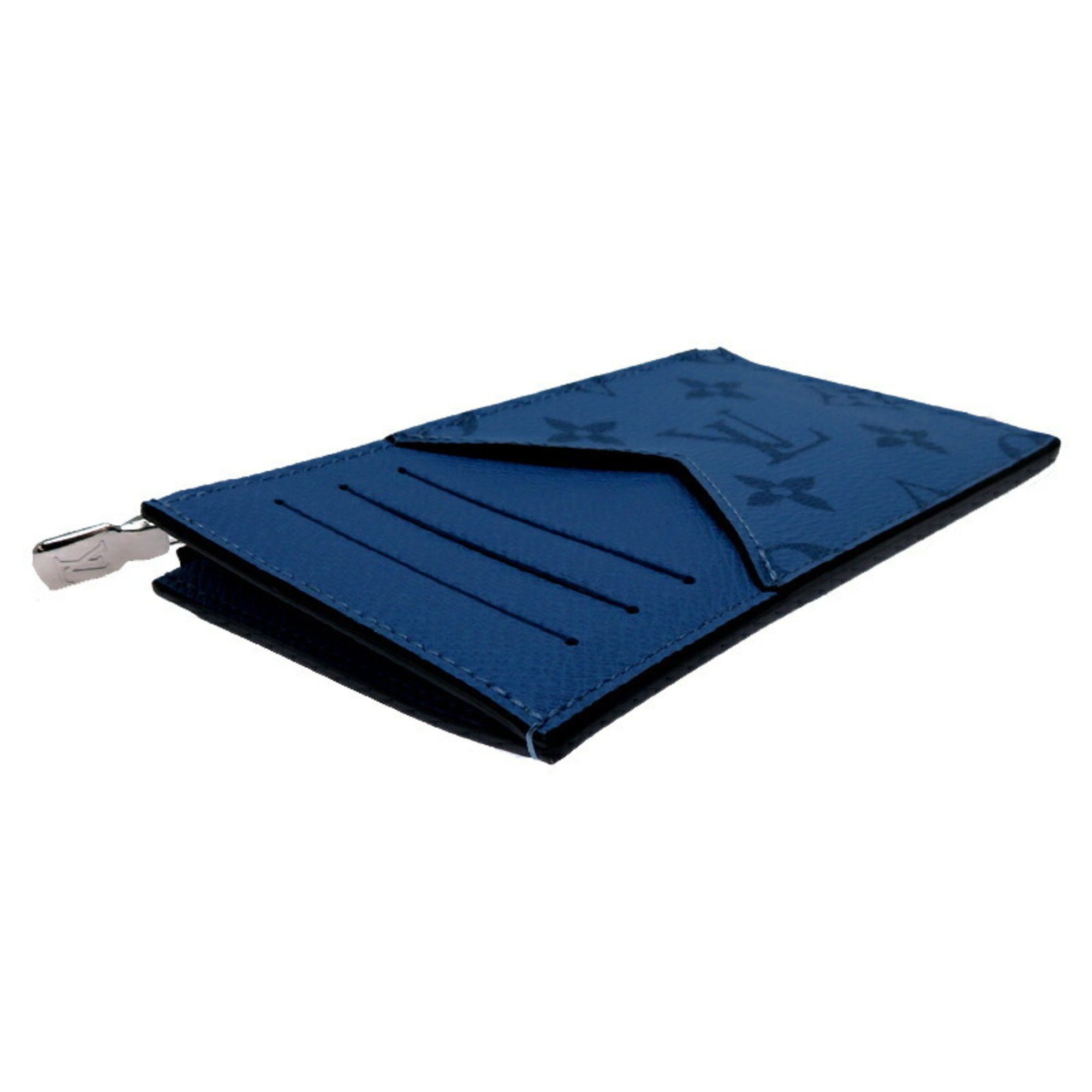 Louis Vuitton Louis Vuitton Coin and Card Holder, Women's Men's Case, M30425, Taiga Rama, Blue Size ONE SIZE - 4 Thumbnail