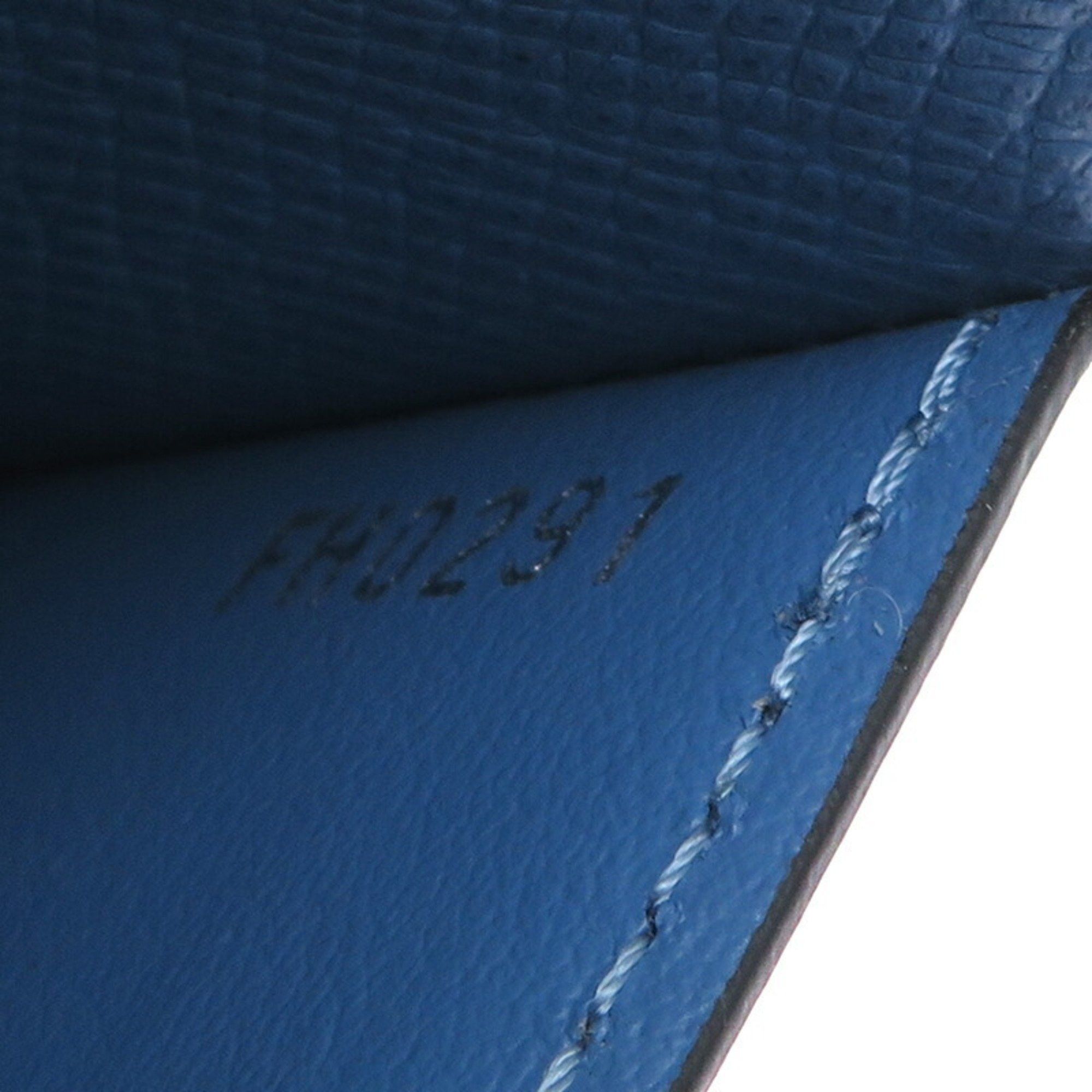 Louis Vuitton Louis Vuitton Coin and Card Holder, Women's Men's Case, M30425, Taiga Rama, Blue Size ONE SIZE - 7 Thumbnail
