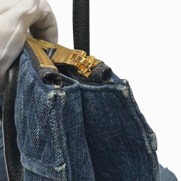 Miu Miu Miu Miu Miu Miu Biker Denim 2way Bag Denim Tote Bag RN1031 DUTY FREE for USA Size ONE SIZE - 9 Thumbnail