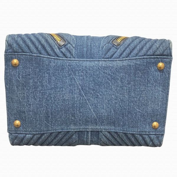 Miu Miu Miu Miu Miu Miu Biker Denim 2way Bag Denim Tote Bag RN1031 DUTY FREE for USA Size ONE SIZE - 3 Thumbnail