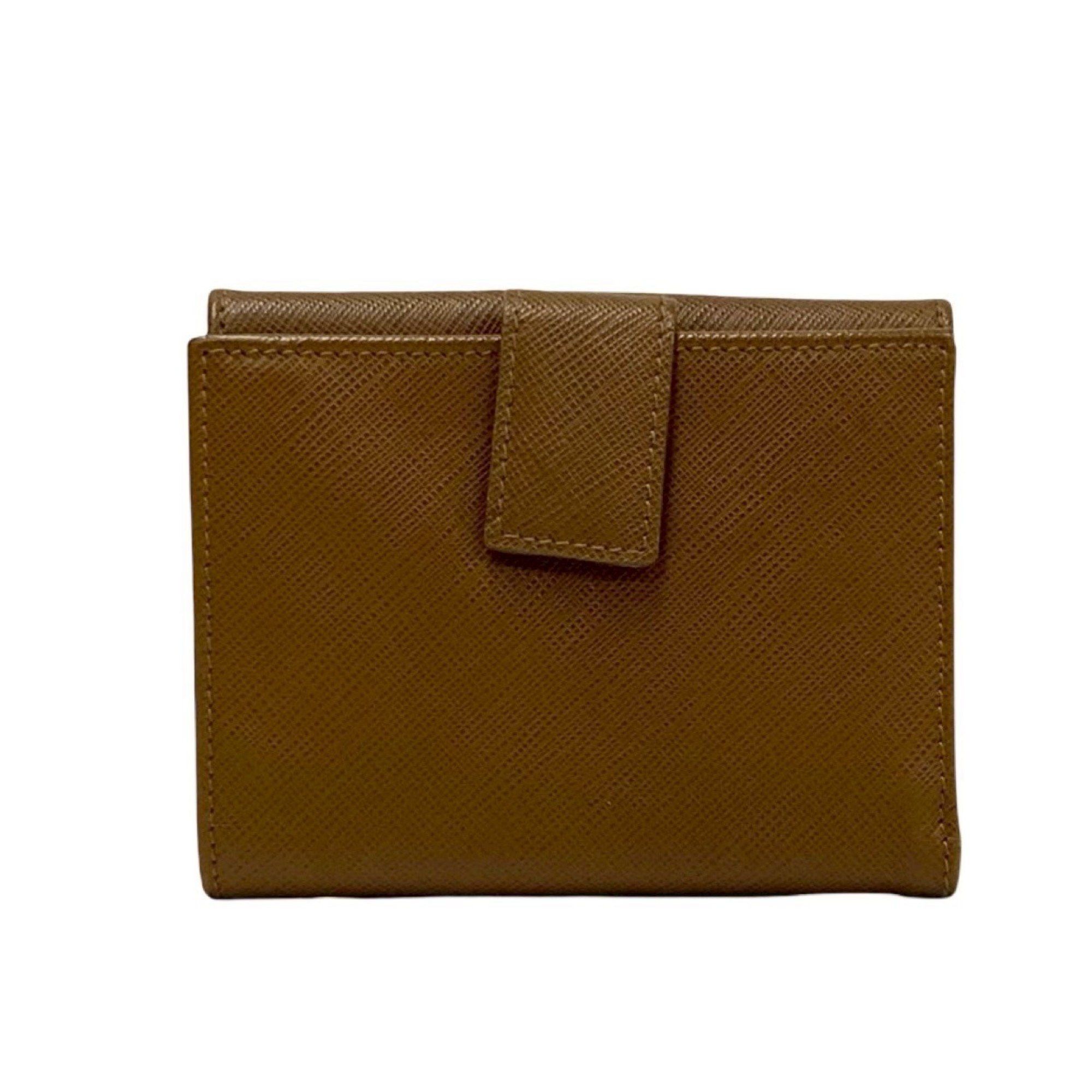 Salvatore Ferragamo Salvatore Ferragamo Gancini logo hardware genuine leather bi-fold mini wallet brown 89156 Size ONE SIZE - 3 Thumbnail