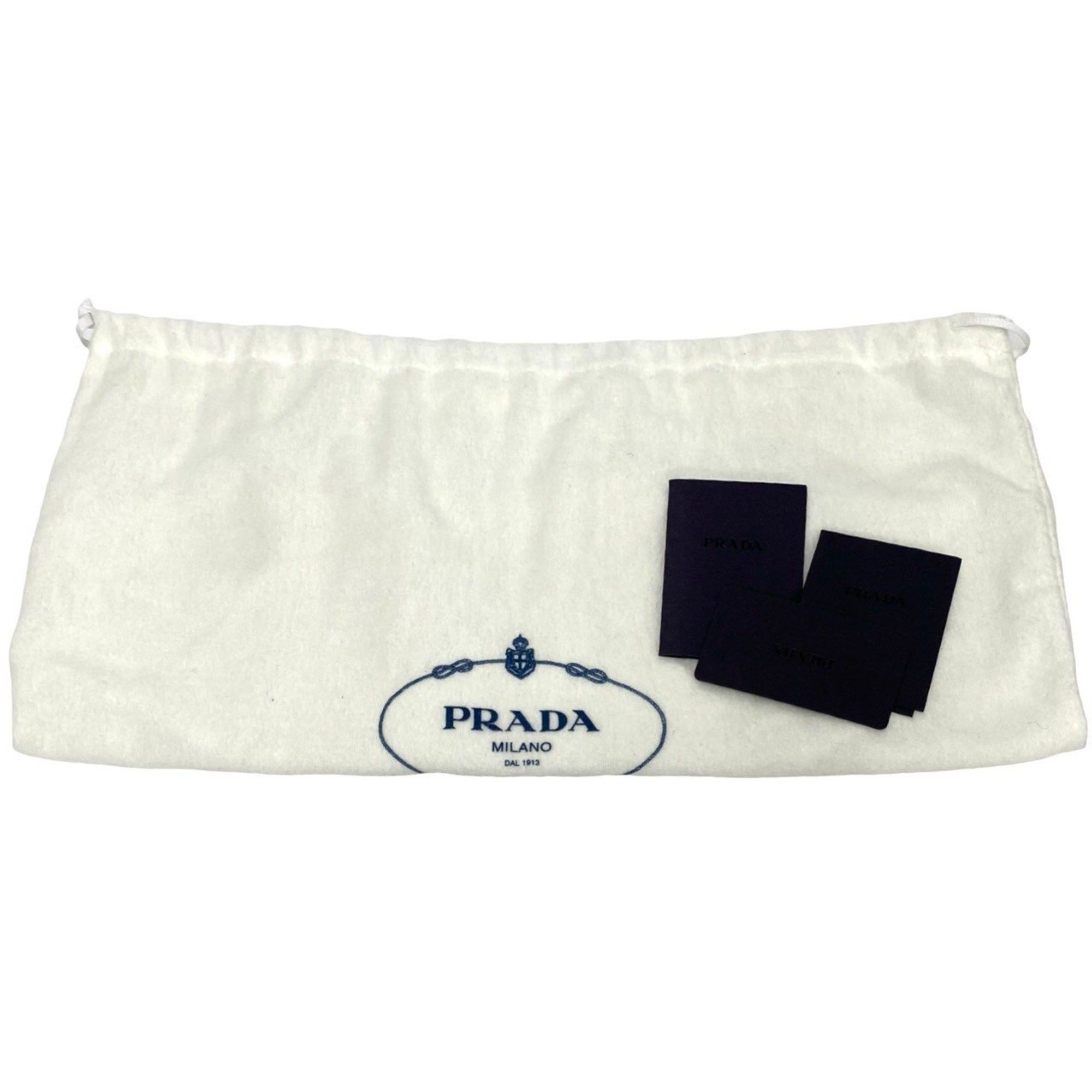 Prada PRADA Triangle Terrycloth Logo Pile Handbag Mini Tote Bag White 10341 Size ONE SIZE - 9 Thumbnail