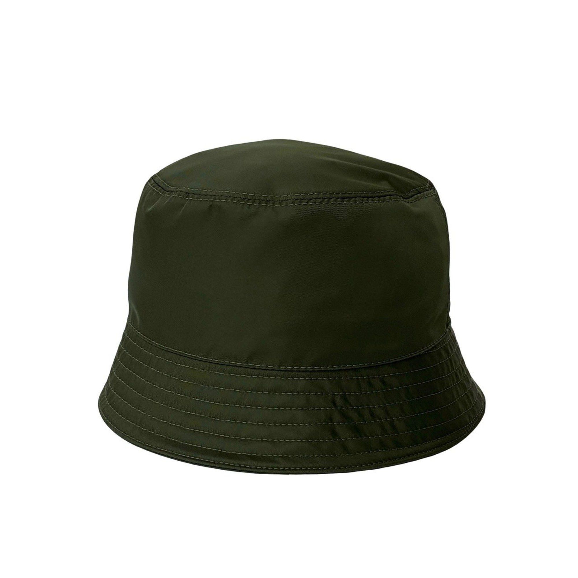 Prada PRADA Re-Nylon Bucket Hat with Triangle Logo, Cotton and Polyacid, Size M, Women's, Khaki, 69798 Size ONE SIZE - 3 Thumbnail