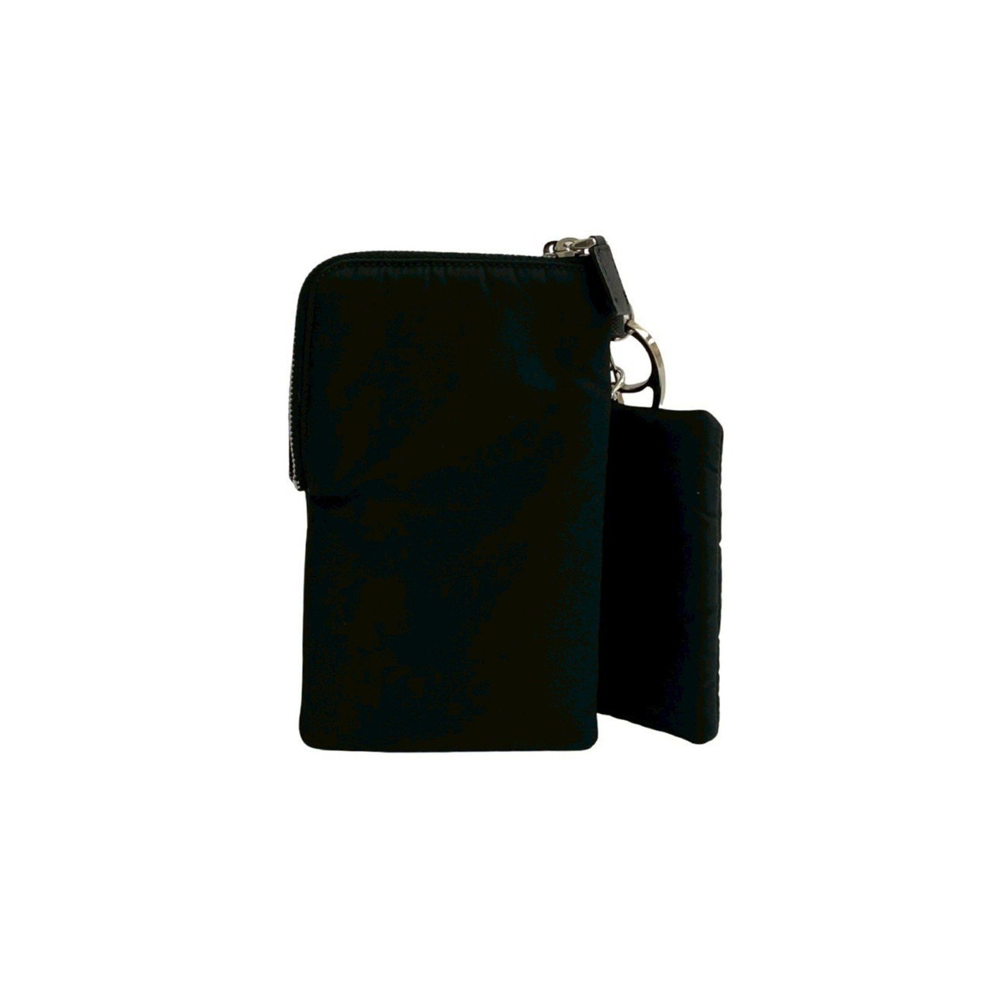 Prada PRADA Re-Nylon Triangle Logo Hardware Nylon Pouch Shoulder Bag Smartphone Case Black 20924 Size ONE SIZE - 3 Thumbnail