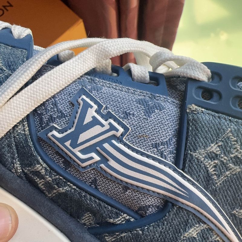 Louis Vuitton Louis Vuitton Vintage Denim Trainer Sneakers for Men 0079 Size US 8.5 / EU 41-42 - 7 Thumbnail