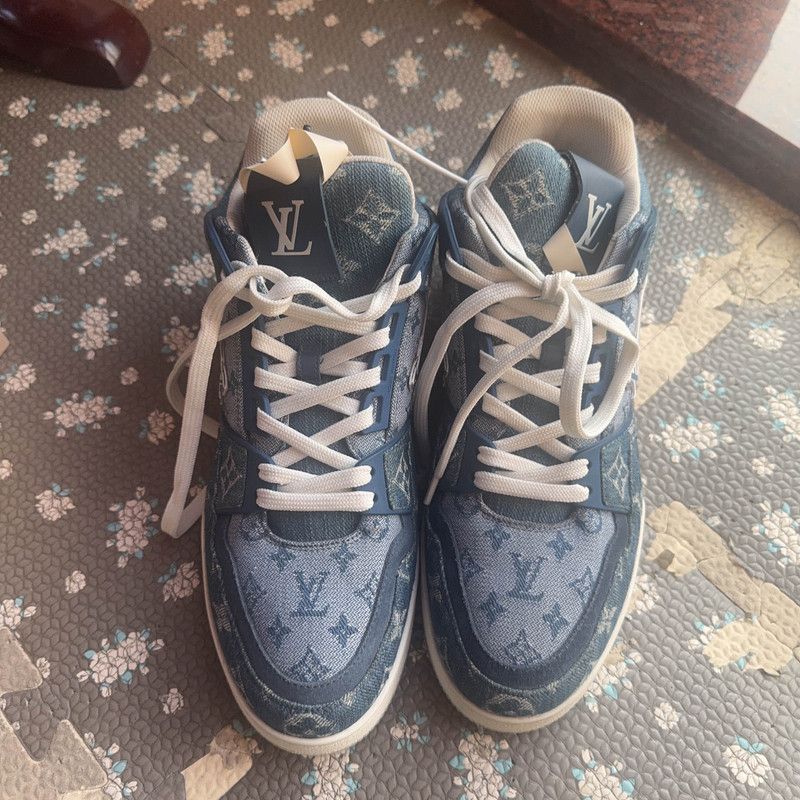 Louis Vuitton Louis Vuitton Vintage Denim Trainer Sneakers for Men 0079 Size US 8.5 / EU 41-42 - 2 Thumbnail