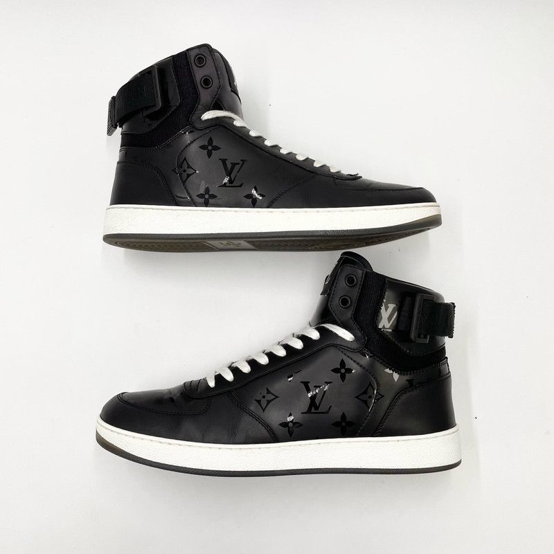 Louis Vuitton Louis Vuitton Rivoli Black High-Top Sneakers for Men 0079 Size US 8.5 / EU 41-42 - 8 Thumbnail