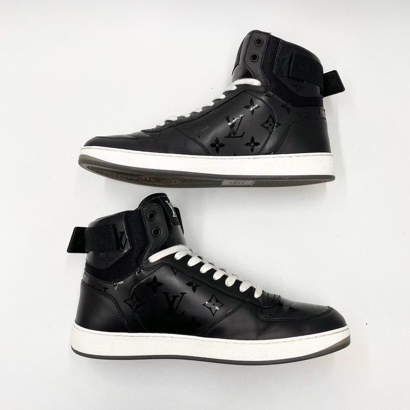 Louis Vuitton Louis Vuitton Rivoli Black High-Top Sneakers for Men 0079 Size US 8.5 / EU 41-42 - 7 Thumbnail