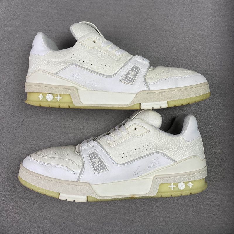 Louis Vuitton Louis Vuitton Trainer White Low-Top Fashion Sneakers 0079 Size US 8.5 / EU 41-42 - 7 Thumbnail