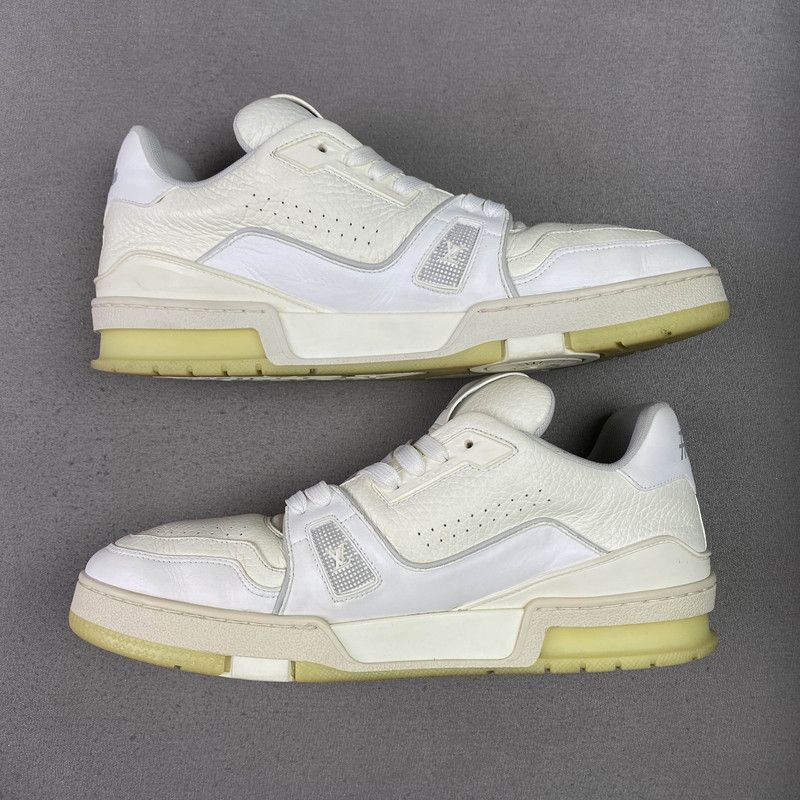 Louis Vuitton Louis Vuitton Trainer White Low-Top Fashion Sneakers 0079 Size US 8.5 / EU 41-42 - 6 Thumbnail