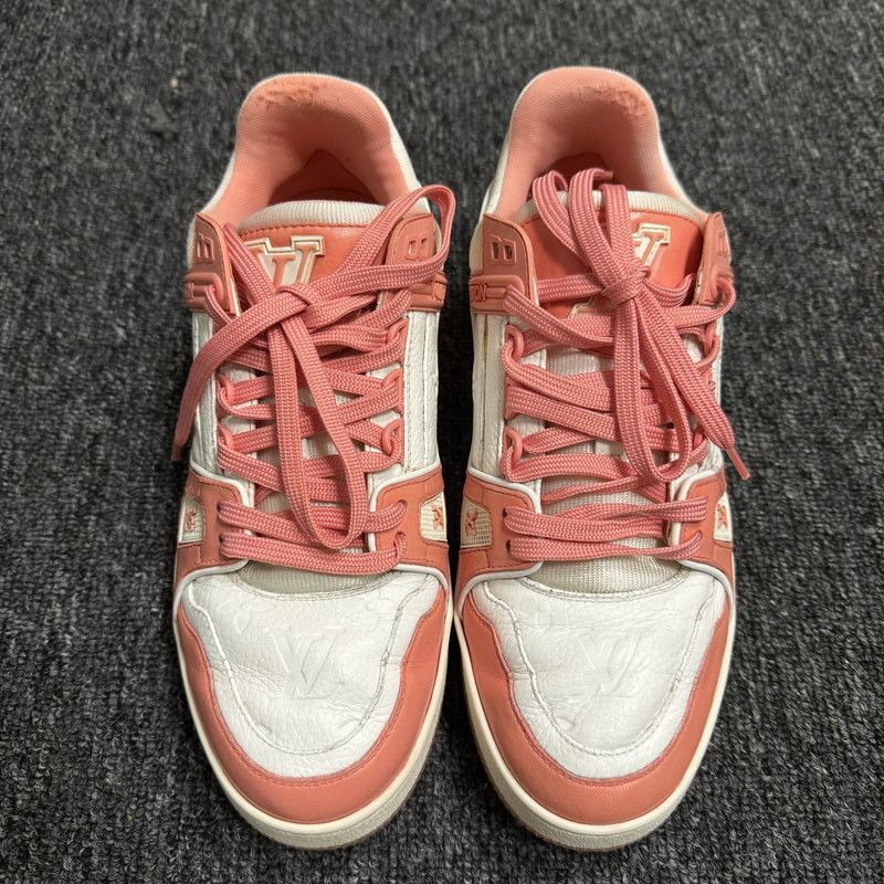 Louis Vuitton Louis Vuitton Trainer Low Top Sneakers in Peach Pink 0079 Size US 7 / EU 40 - 2 Thumbnail