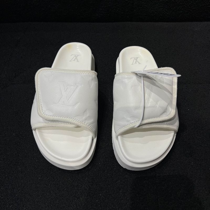 Louis Vuitton Louis Vuitton Miami Leather Slip-On Sandals 0079 Size US 9.5 / EU 42-43 - 2 Thumbnail